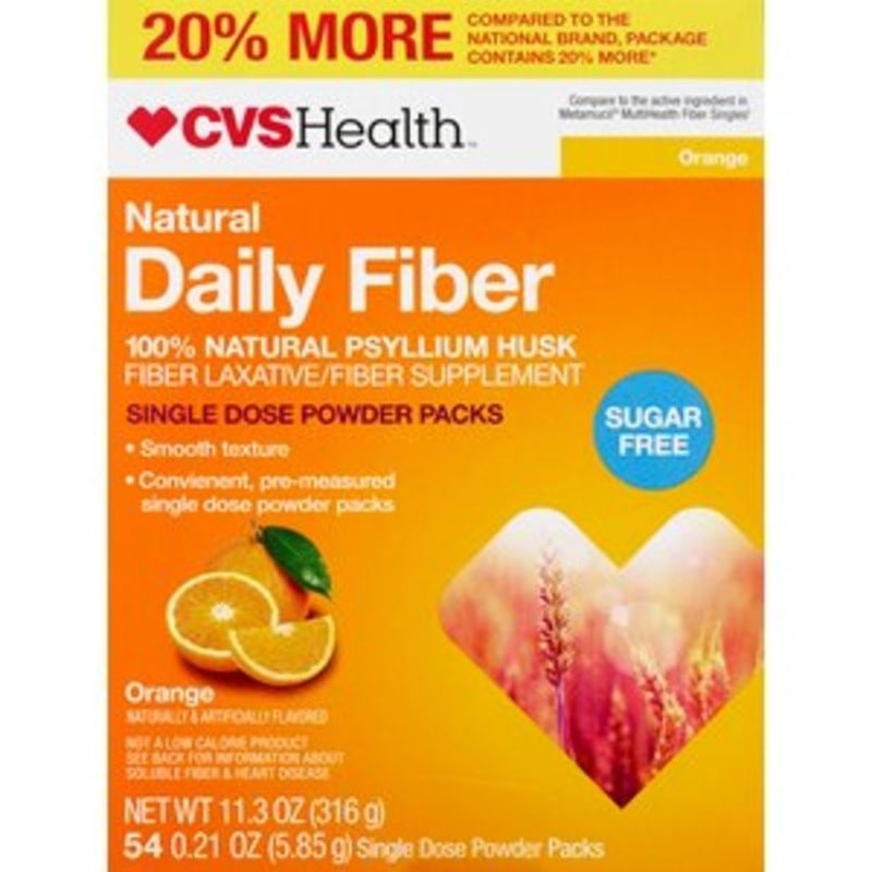 CVS Natural Fiber Supplement SugarFree Single Dose Powder Packets