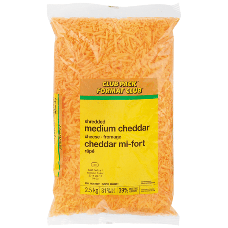 No Name Shredded Medium Cheddar Cheese