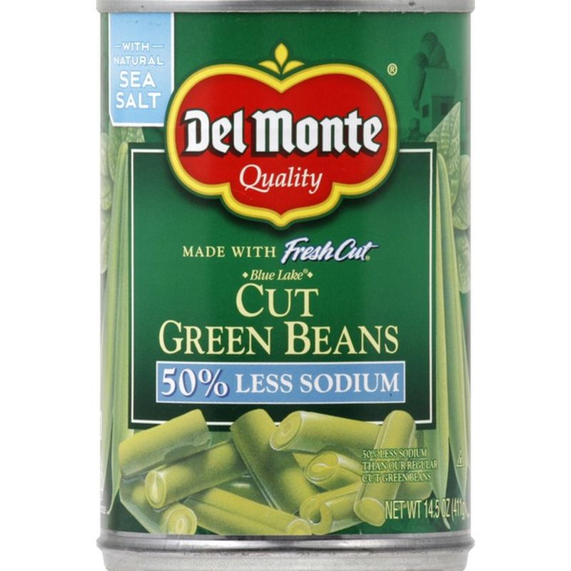 Del Monte Cut Green Beans 50% Less Sodium (14.5 oz) - Instacart