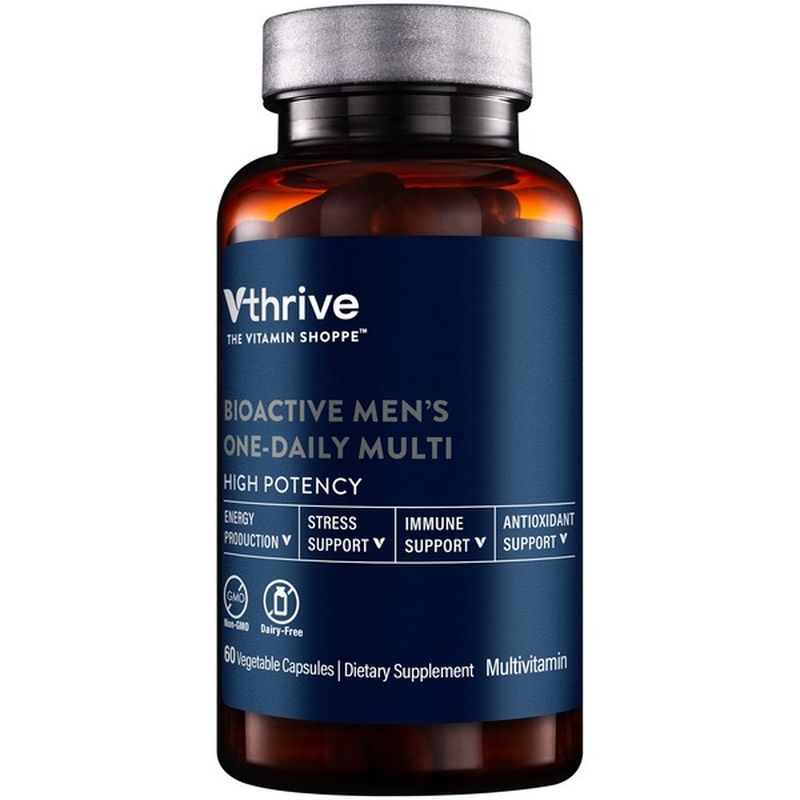 Vthrive Bioactive Multivitamin for Men - Once Daily - Supports Stress ...