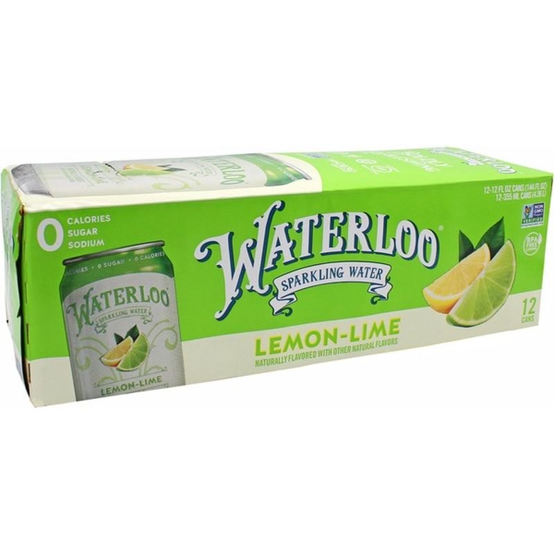 Waterloo Sparkling Water, LemonLime (12 fl oz) from HEB Instacart