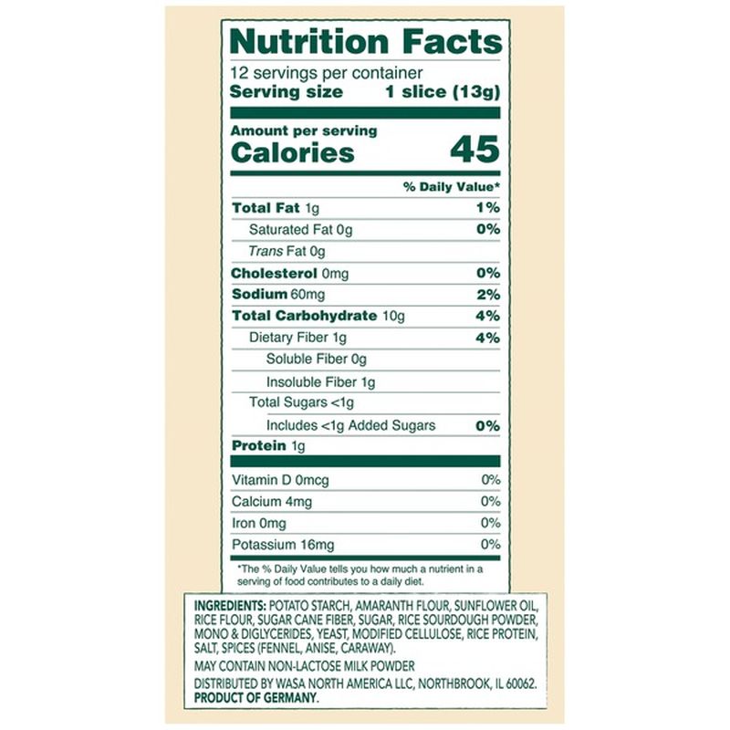 Wasa® Gluten Free Original Swedish Crispbread (5.4 oz) Instacart