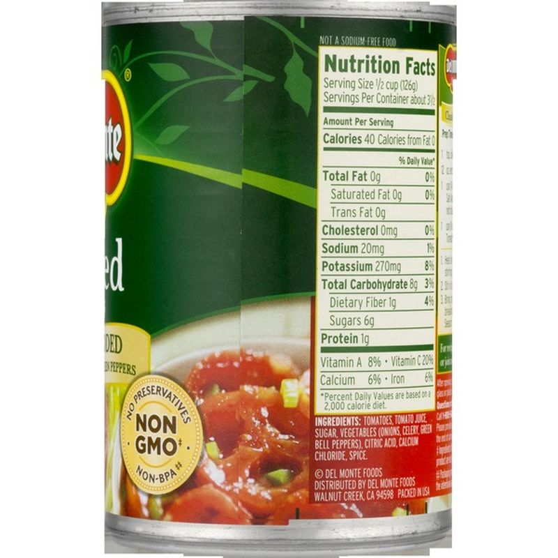 Del Monte Tomatoes, Stewed, No Salt Added (14.5 oz) from Stop & Shop