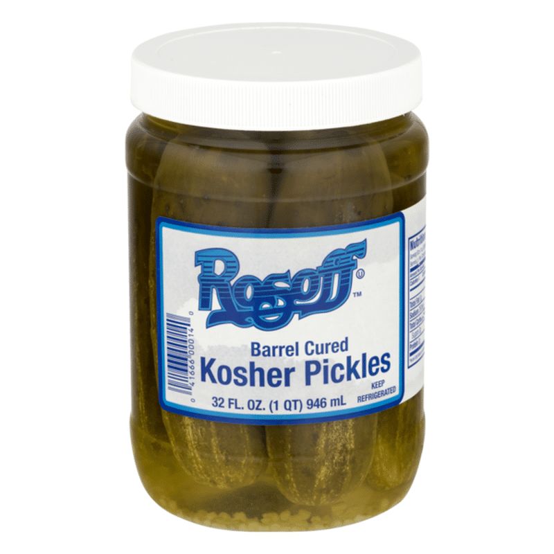 Rosoff Barrel Cured Kosher Pickles (32 fl oz) Instacart