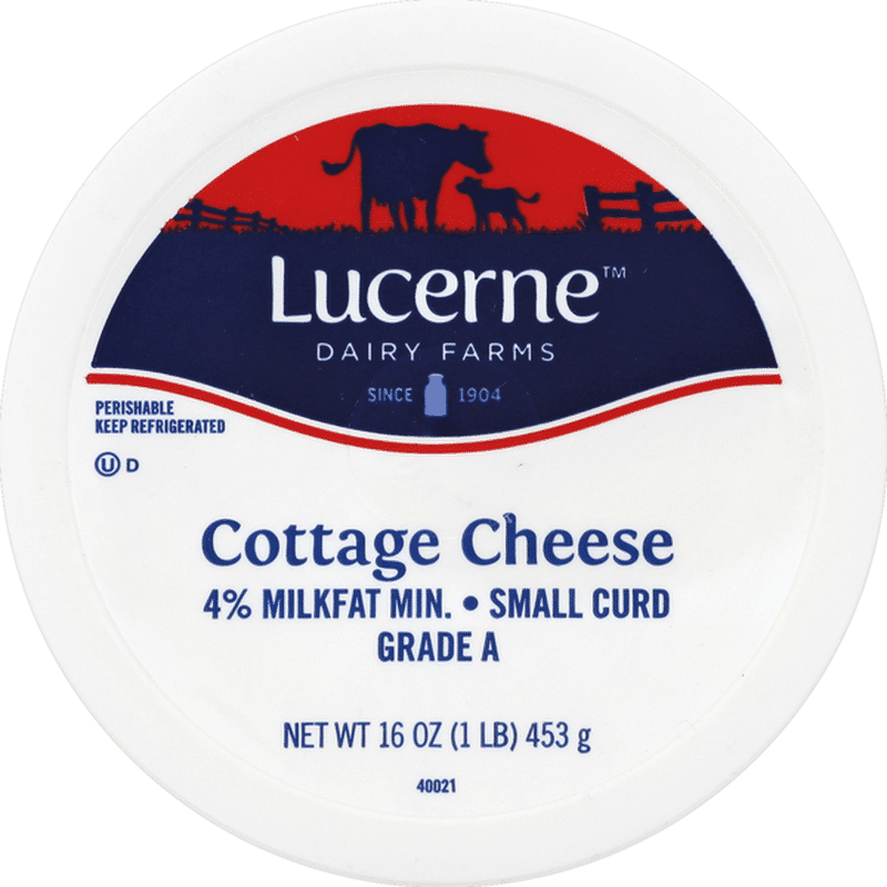 Lucerne Cottage Cheese, Small Curd, 4 Milkfat Min. (16 oz) Delivery or