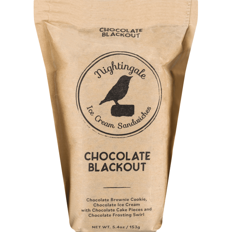 Nightingale Ice Cream Sandwiches, Chocolate Blackout (5.4 oz) - Instacart