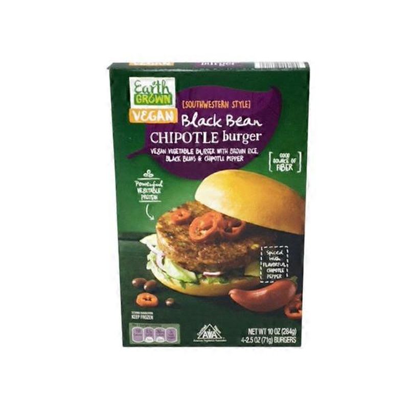 Earth Grown Black Bean Burger (10 oz) Instacart