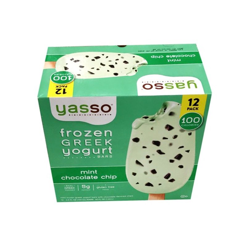 Yasso Mint Chocolate Chip Yogurt Bars 3 5 Fl Oz Instacart