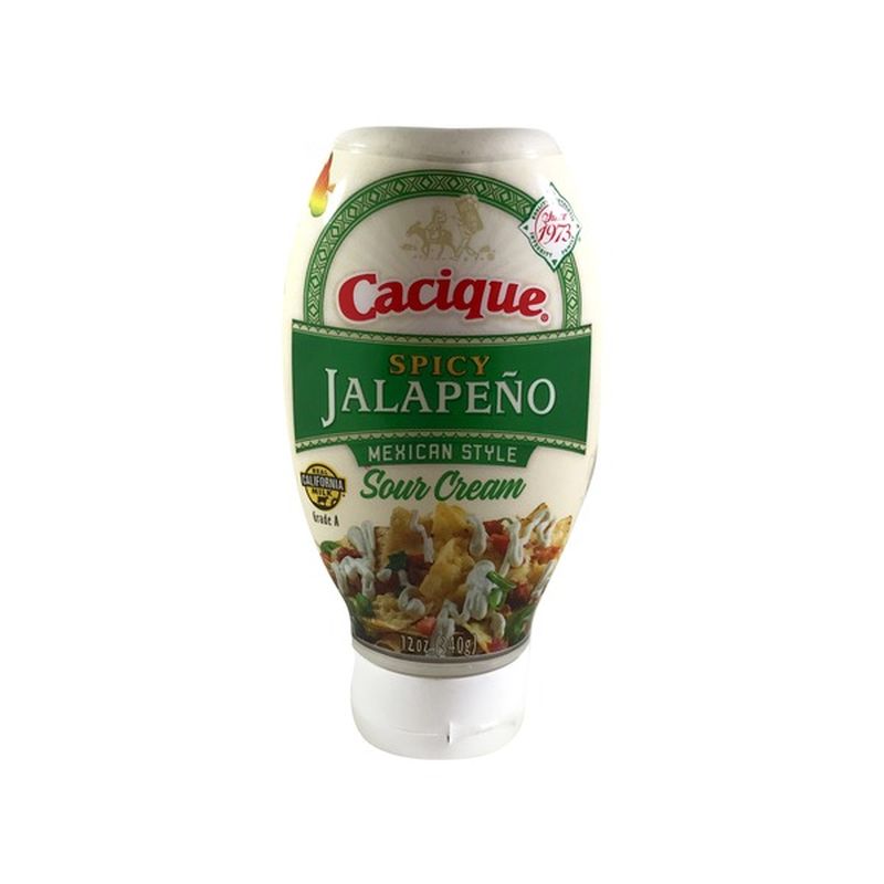 Cacique Sour Cream, Spicy Jalapeno, Mexican Style (12 oz) Instacart