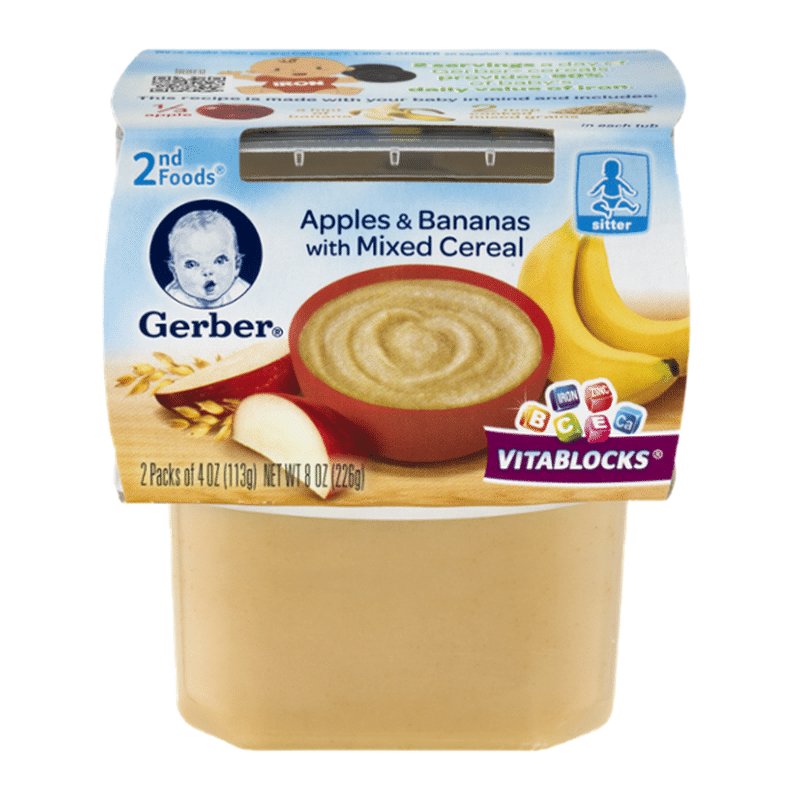 Gerber Apple Banana with Mixed Cereal Baby Food (4 oz) from Giant Food