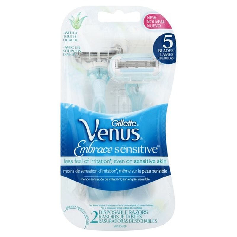 Venus Extra Smooth Sensitive Women's Disposable Razors - 2 Pack