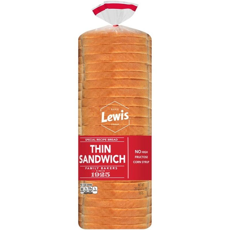 Lewis Bakeries Thin Sandwich Lewis Bake Shop Thin Sandwich Bread (20 oz