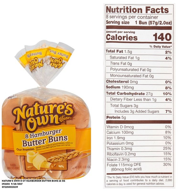 Nature's Own Hamburger Butter Buns (8 ct) from Shoppers Instacart