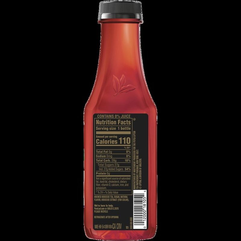 Pure Leaf Peach Hibiscus Iced Tea (18.5 fl oz) Instacart