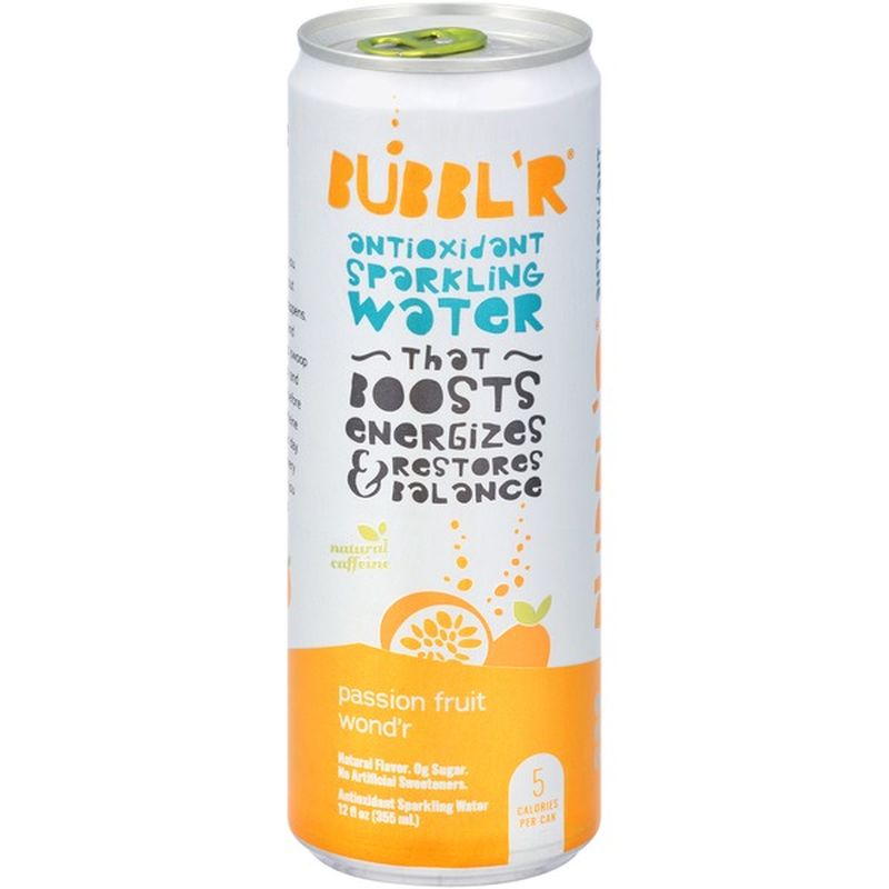 Bubbl'r Passion Fruit Wond'r Antioxidant Sparkling Water (12 fl oz