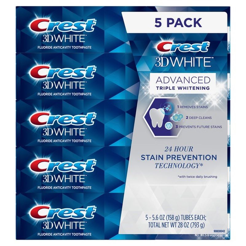 Crest 3D White Advanced Triple Whitening Toothpaste (28 oz) Instacart