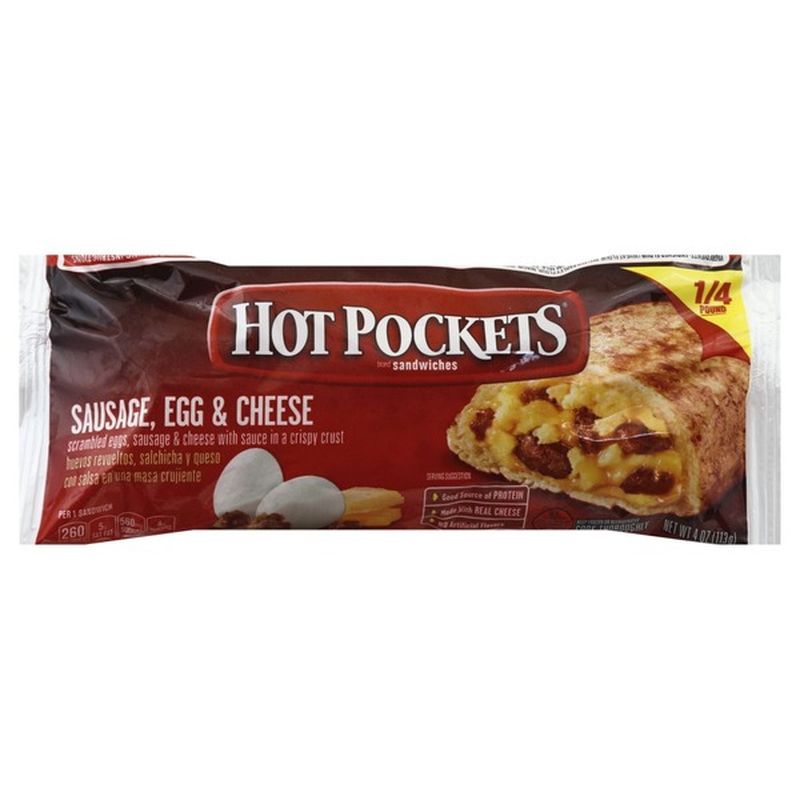 Hot Pockets Sandwiches, Sausage, Egg & Cheese (4 oz) Instacart