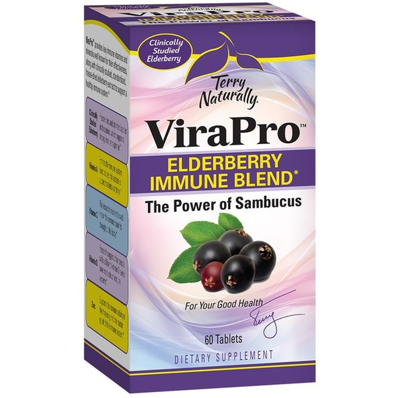 Terry Naturally Virapro ELDERBERRY IMMUNE BLEND DIETARY SUPPLEMENT Tablets