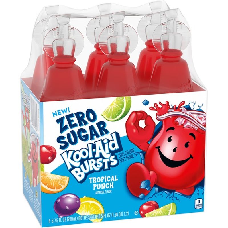 Kool Aid Bursts Tropical Punch Zero Sugar Ready To Drink Soft