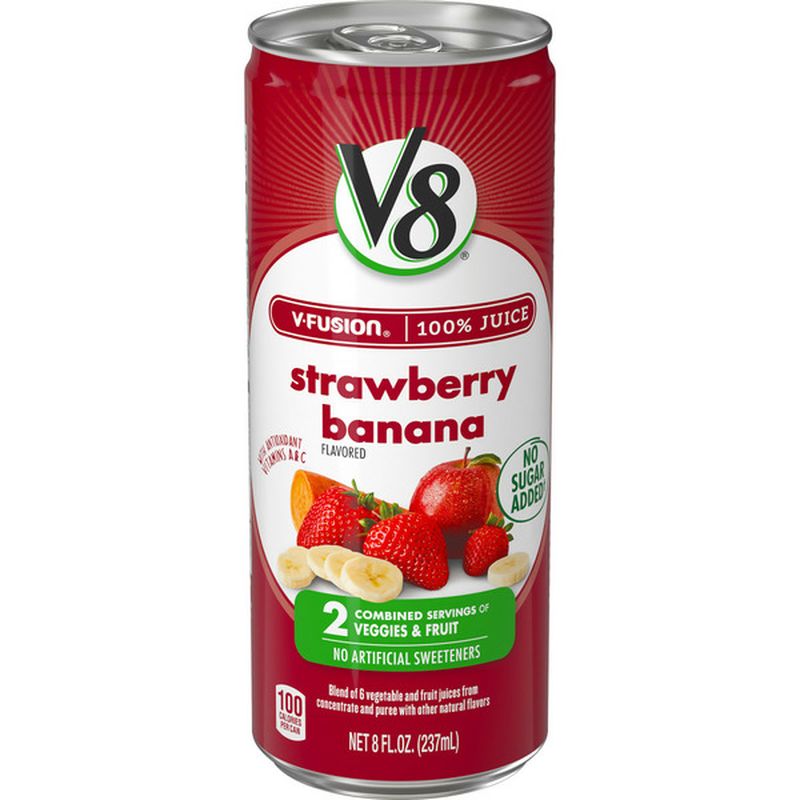 V8® VFusion® V8® Strawberry Banana, 8 oz. Slim Can (8 fl oz) Instacart