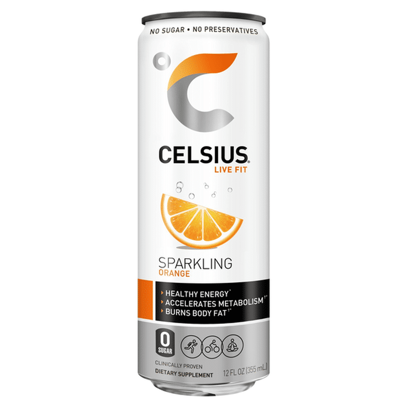 Celsius Sparkling Energy Drink Orange (1 ct) from CVS Pharmacy® Instacart