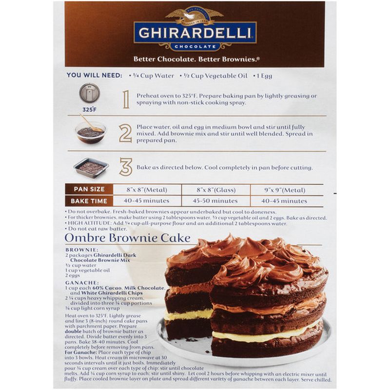 Ghirardelli Dark Chocolate Premium Brownie Mix 20 Oz Instacart