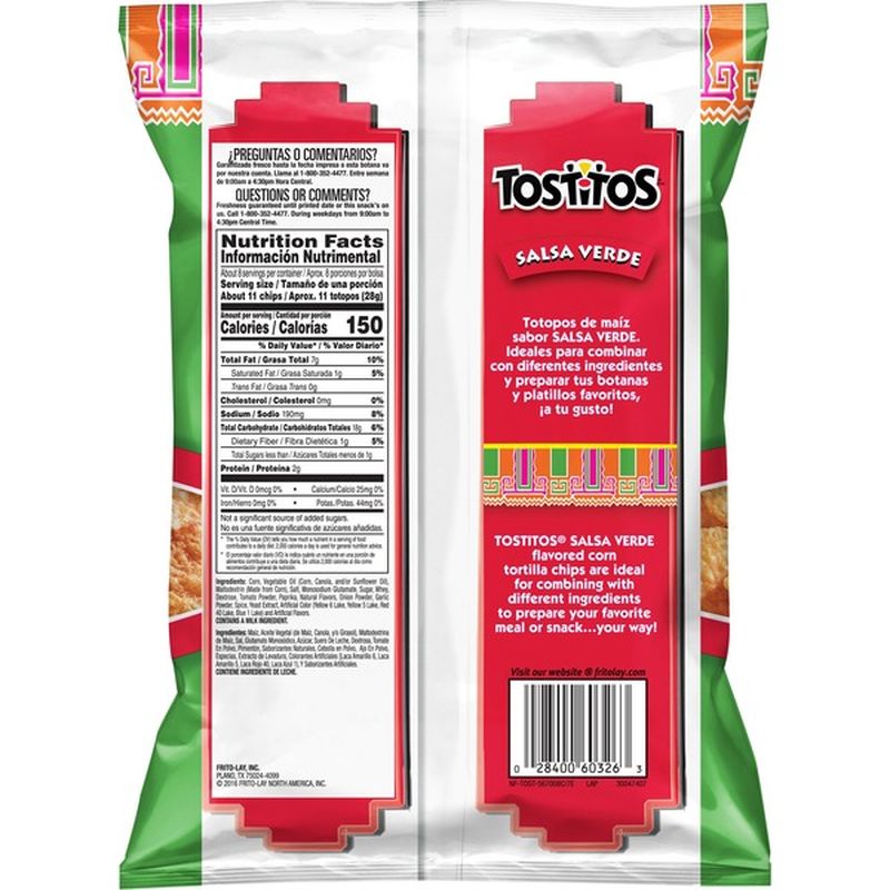 Tostitos Salsa Verde Tortilla Chips (7.625 oz) Instacart