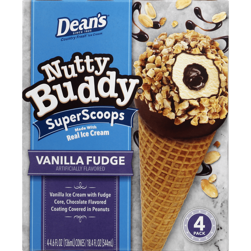 Friendly's Ice Cream, Vanilla Fudge, Super Scoops, 4 Pack (4 each