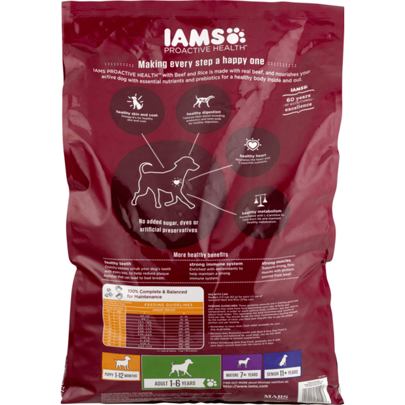 iams proactive health beef and rice