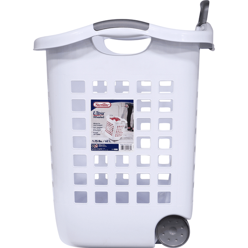 Sterilite Hamper, Wheeled, White, 62 Liters (1 each) Instacart