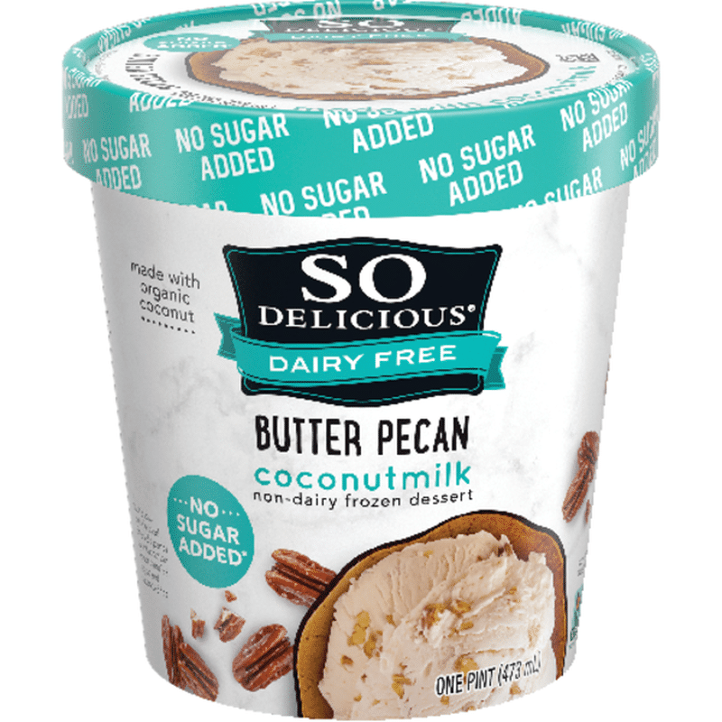 So Delicious Dairy Free No Sugar Added Butter Pecan Coconut Milk Frozen