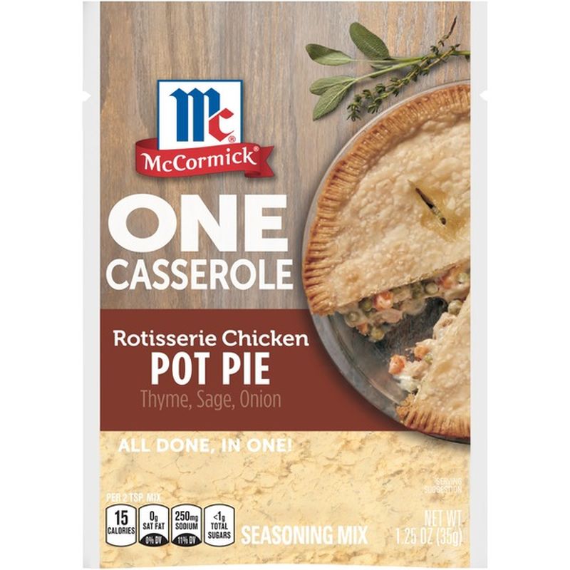 McCormick® Rotisserie Chicken Pot Pie ONE Casserole Seasoning Mix (1.25 oz) Instacart
