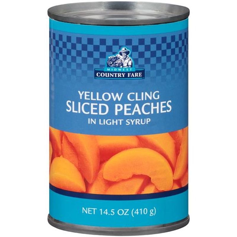 Midwest Country Fare Yellow Cling Sliced Peaches in Light Syrup