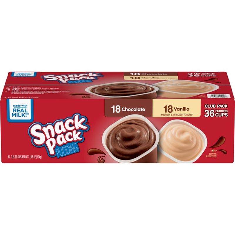 Snack Pack Chocolate Vanilla Pudding (3.25 oz) Instacart
