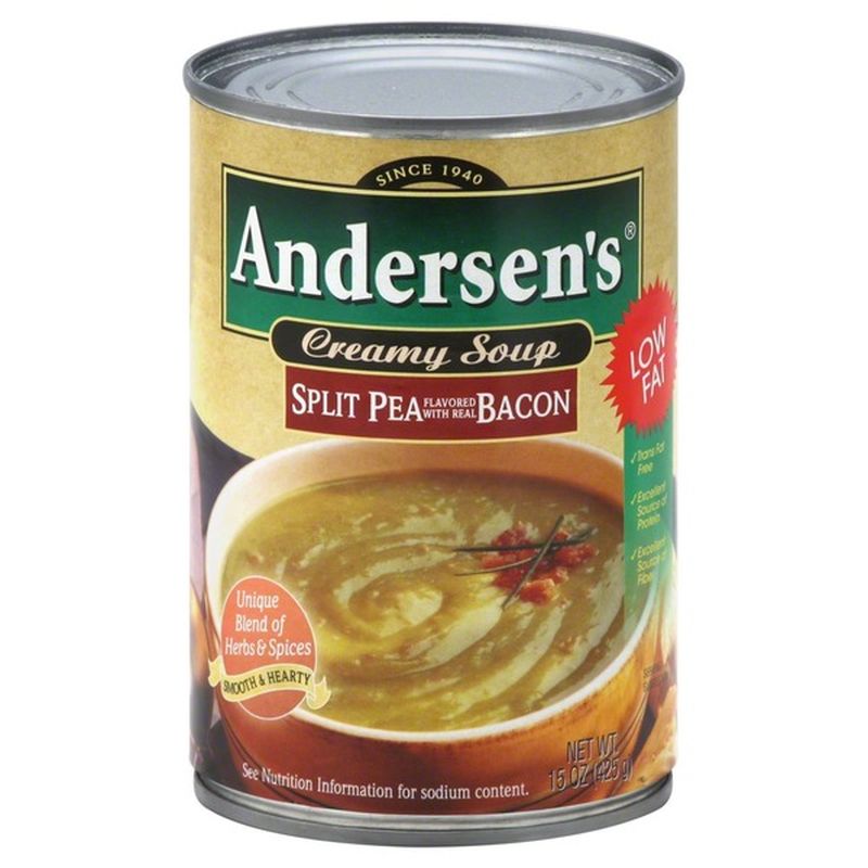 Andersens Soup, Creamy, Split Pea, Flavored with Real Bacon (15 oz