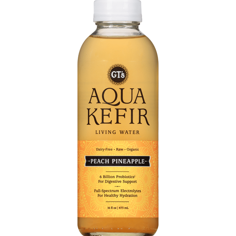 GTs Aqua Kefir, Peach Pineapple (16 oz) Instacart