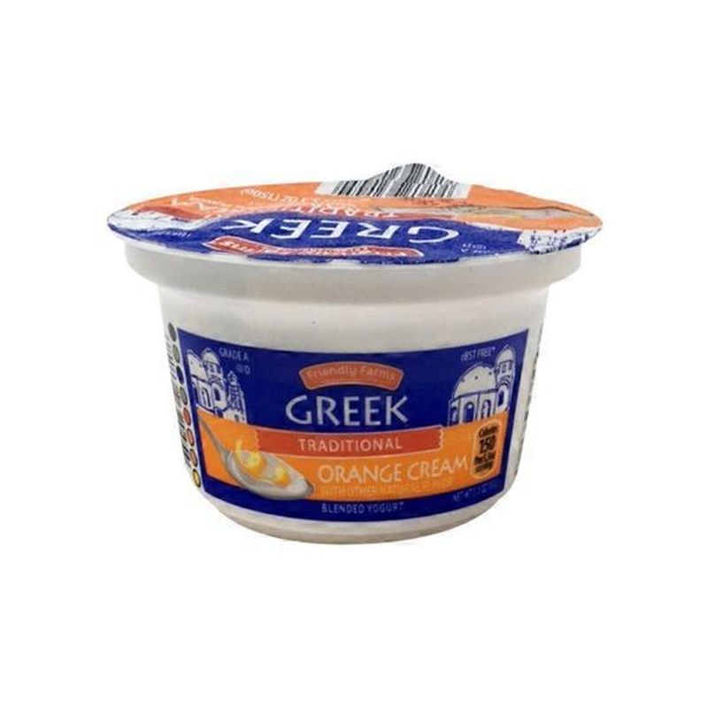 Friendly Farms Whole Milk Orange Cream Greek Yogurt (5.3 oz) Instacart