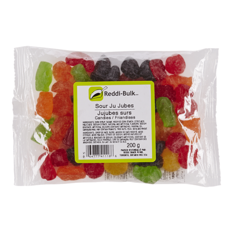 Reddi Bulk Sour Jujubes Candy (200 g) - Instacart