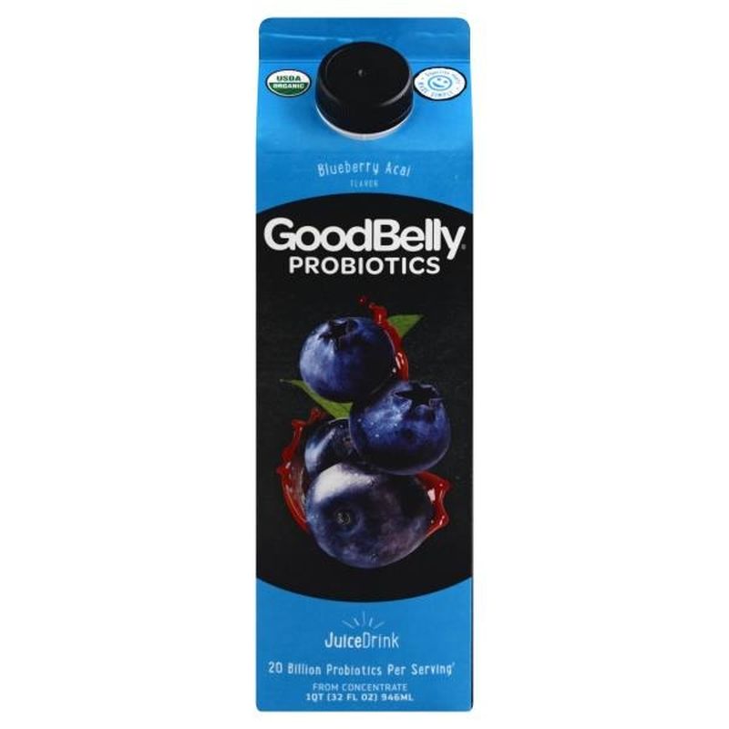 GoodBelly Juice Drink, Blueberry Acai Flavor (32 oz) from Publix Instacart