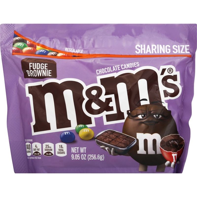M&M's Fudge Brownie Sharing Size Chocolate Candy Stand Up (9.05 oz