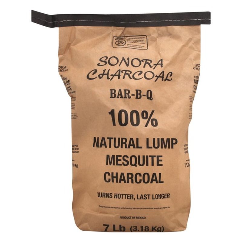 Sonora Charcoal Charcoal, Natural, 100 Lump Mesquite, BarBQ (7 lb