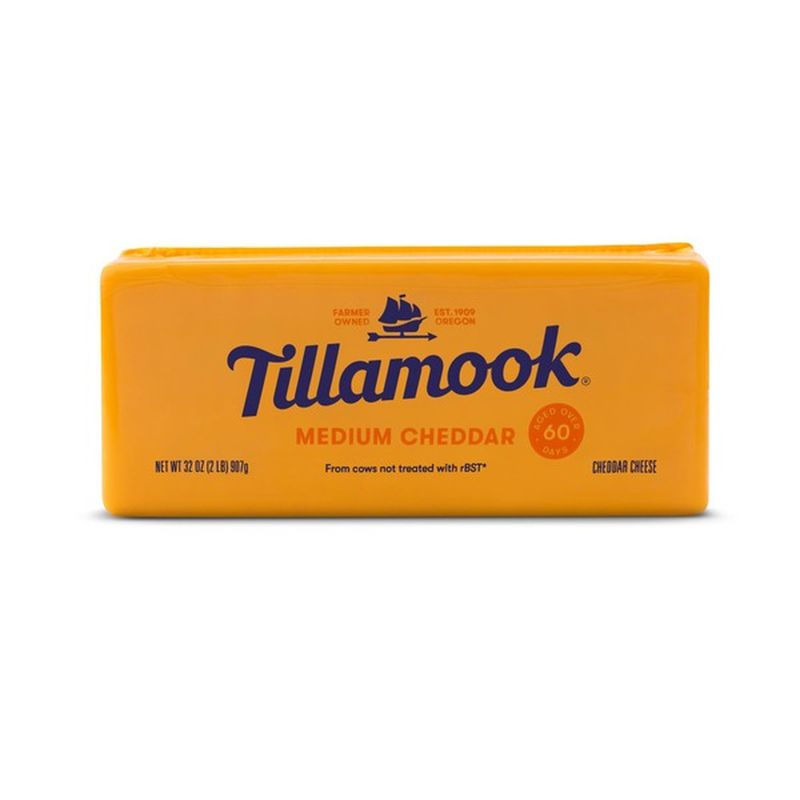 Tillamook Medium Cheddar Cheese Block (32 oz) Instacart