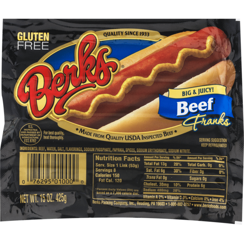 Berks Beef Franks (15 oz) - Instacart