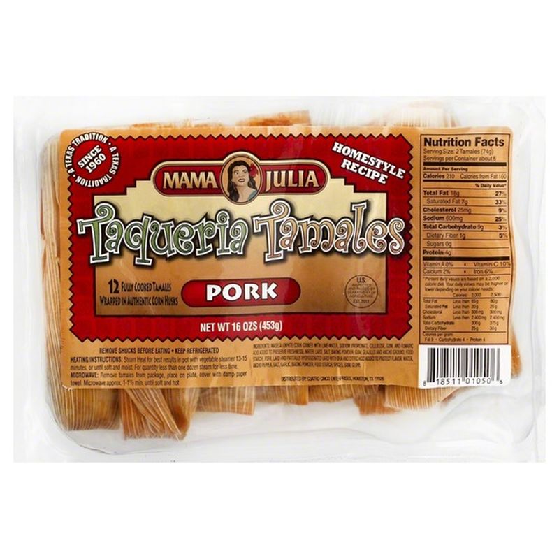 Mama Julia Taqueria Tamales Pork 16 Oz Instacart