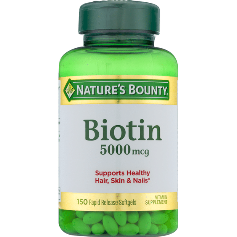 Nature's Bounty Biotin 5000 mcg (150 ct) - Instacart