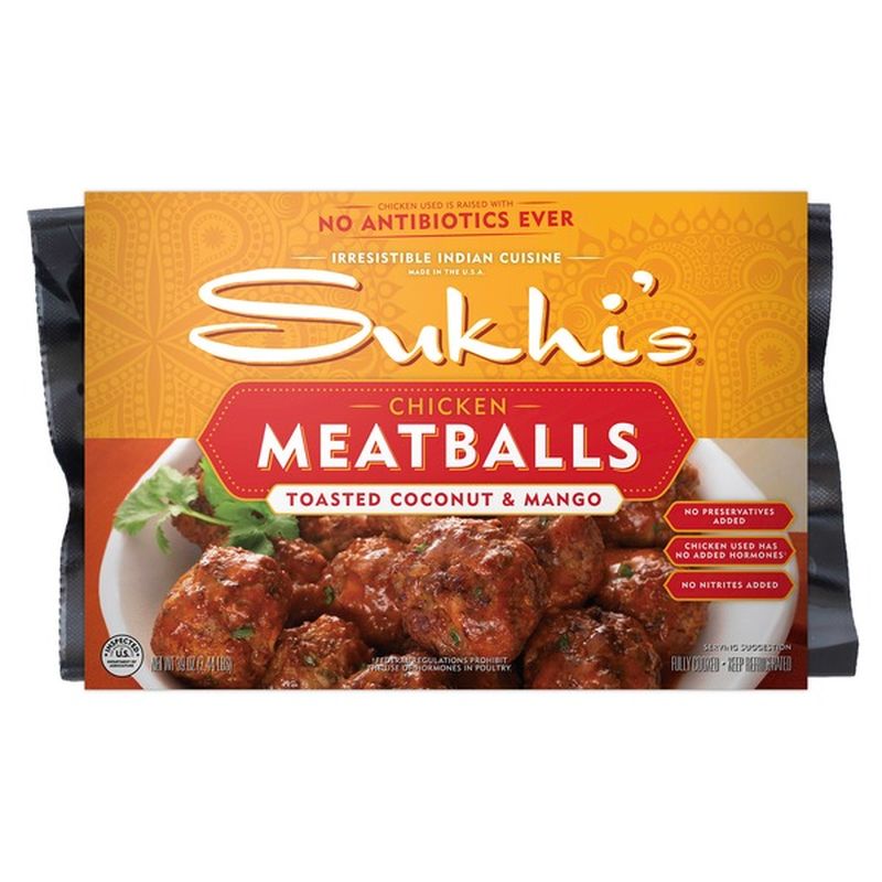Sukhi's Antibiotic-Free Toasted Coconut & Mango Chicken Meatballs