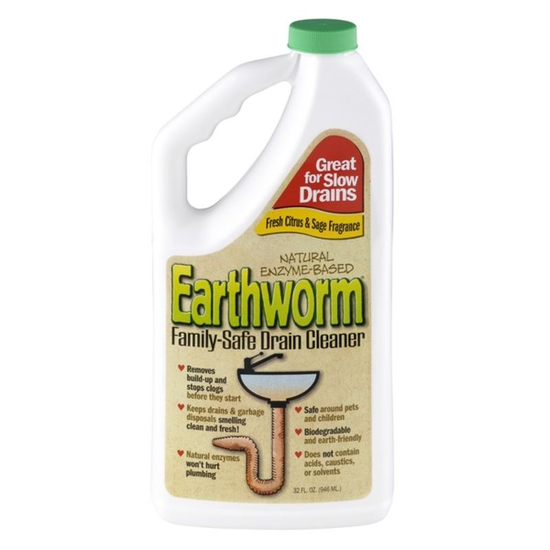 Earthworm Drain Cleaner With Natural Enzymes (32 fl oz) Instacart