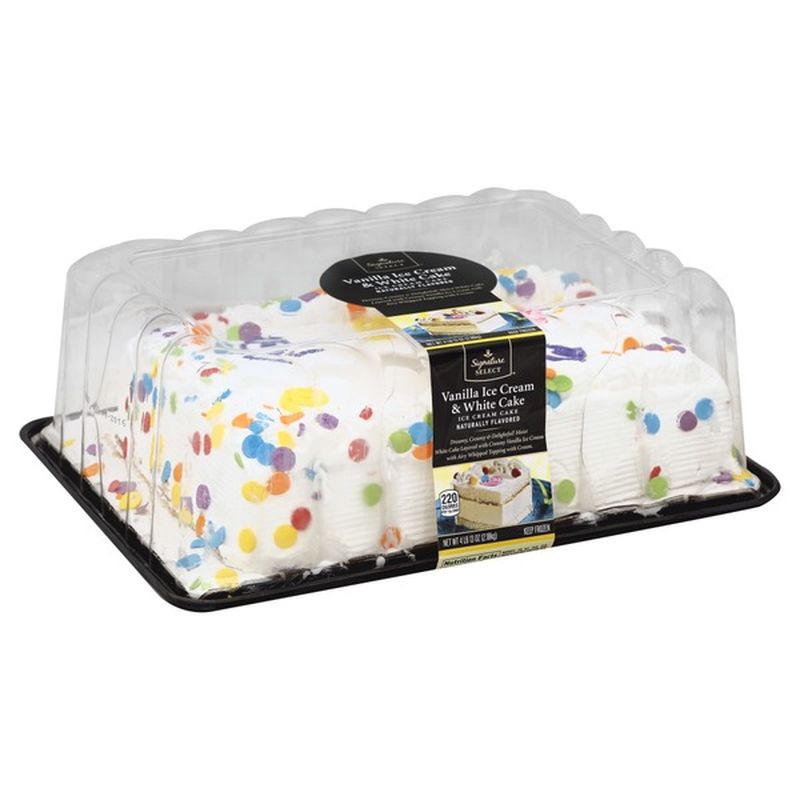 Signature Kitchens Ice Cream Cake, Vanilla Ice Cream & White Cake (77 oz) from Safeway Instacart
