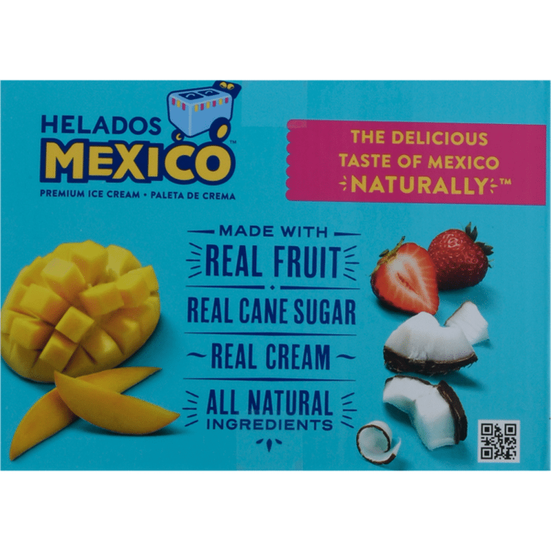 Helados Mexico Ice Cream Bars Premium Strawberry Mango Coconut 3 Fl Oz Delivery Or Pickup Near Me Instacart