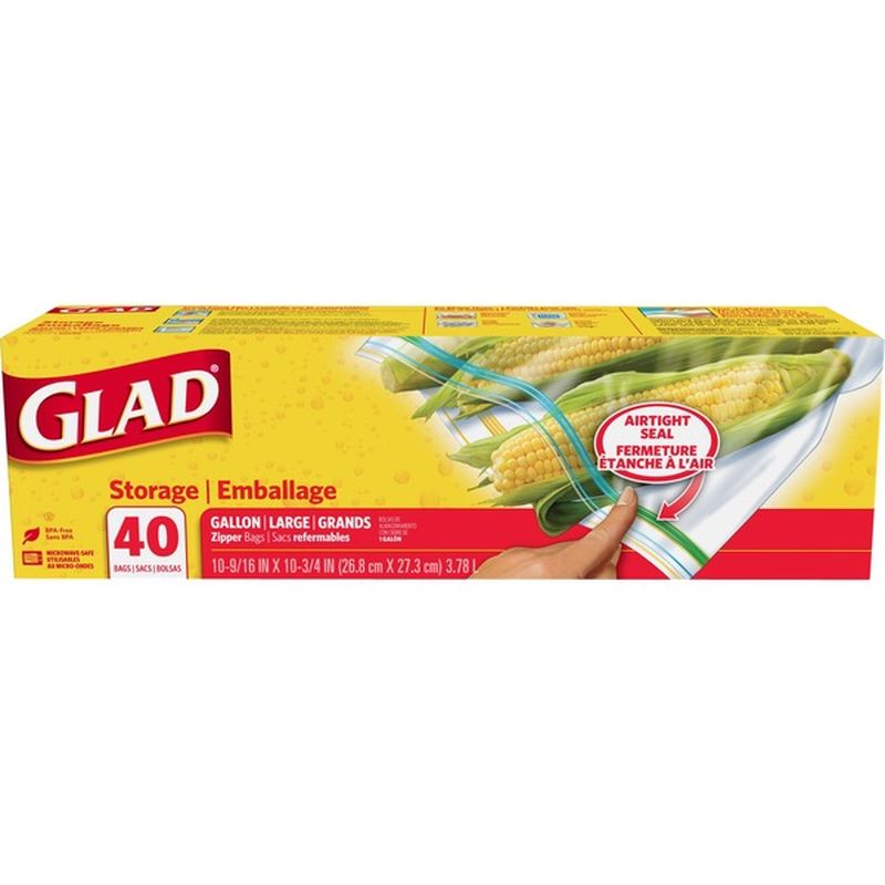 Glad Zipper Food Storage Bags (1 gal) Instacart